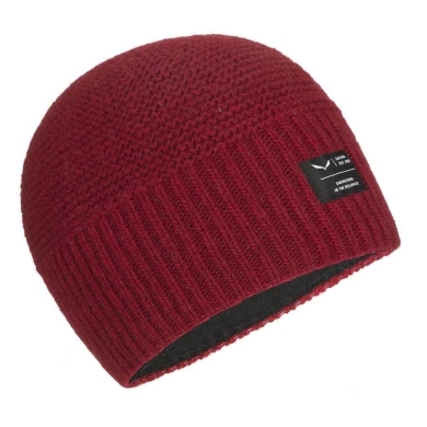 Salewa Wollmütze (Beanie) Sarner 2 Alpine Wool Beanie (weich und warm) weinrot - 1 Stück