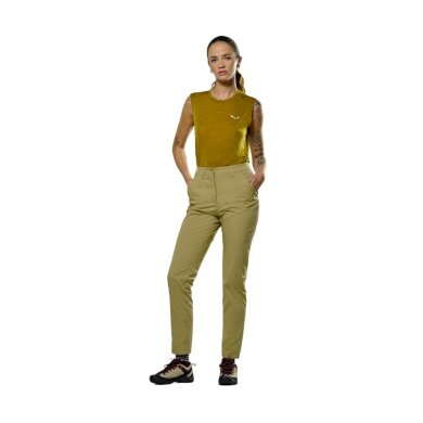 Salewa Wanderhose Fanes Light Pant (Baumwoll-Materialmischung, leicht) lang sandbraun Damen