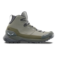 Salewa Wanderschuhe Puez Leather Mid Powertex (Trekking, Nubukleder, wasserdicht) huntergrün/olive Herren