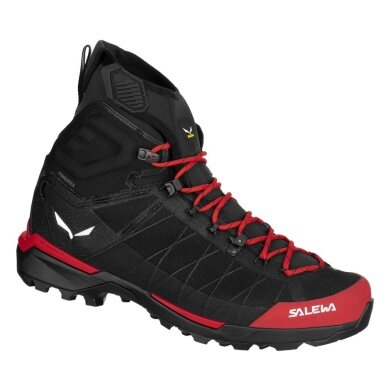 Salewa Wanderschuhe Ortles Light MID Powertex (Winterwanderung/Trekking, wasserdicht) schwarz/rot Damen