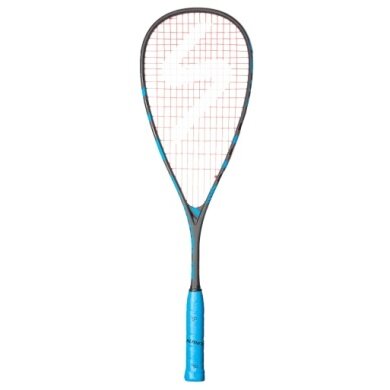 Salming Squashschläger Forza Feather 145g/kopflastig schwarz/cyanblau - besaitet -