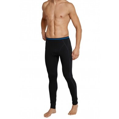 Schiesser Unterwäsche Hose lang warm Sport Thermo Light schwarz Herren