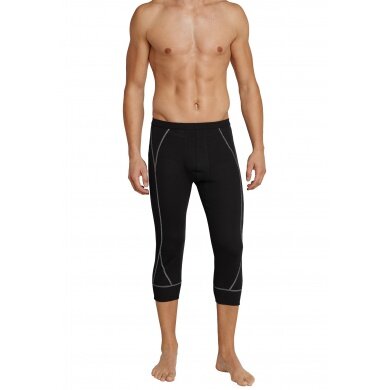 Schiesser Thermo Unterwäsche 3/4 Hose extra warm Sport Thermo Plus schwarz Herren