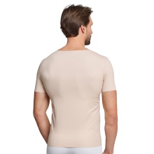 Schiesser T-Shirt Seamless V-Ausschnitt Laser Cut Kurzarm (Interlock, nahtlos) Unterwäsche beige Herren