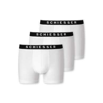 Schiesser Unterwäsche Boxershorts 95/5 Webgummibund weiss Herren - 3 Stück