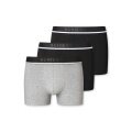 Schiesser Unterwäsche Boxershorts 95/5 Webgummibund schwarz/grau meliert Herren - 3 Stück