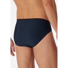 Schiesser Slip Supermini Long Life Soft 174645 (Schlüpfer) schwarz/navyblau gestreift Herren - 1 Stück