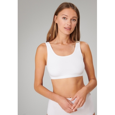 Schiesser Bustier 95/5 ohne Cups (95% Baumwolle) Unterwäsche weiss Damen - 2er Pack