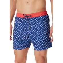 Schiesser Badehose Webware Schwimmer gemustert blau/rot Herren