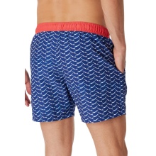 Schiesser Badehose Webware Schwimmer gemustert blau/rot Herren