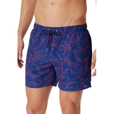 Schiesser Badehose Webware gemustert blau/rot Herren