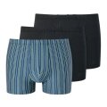 Schiesser Unterwäsche Boxershorts 95/5 Organic Cotton mehrfarbig blau/schwarz 910 Herren - 3 Stück