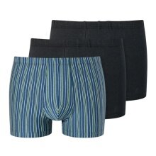 Schiesser Unterwäsche Boxershorts 95/5 Organic Cotton mehrfarbig blau/schwarz 910 Herren - 3 Stück