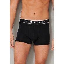 Schiesser Unterwäsche Boxershorts 95/5 Webgummibund schwarz Herren - 3 Stück