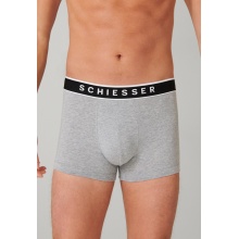 Schiesser Unterwäsche Boxershorts 95/5 Webgummibund grau Herren - 3 Stück