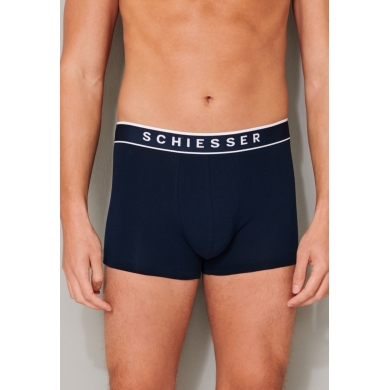 Schiesser Unterwäsche Boxershorts 95/5 Webgummibund dunkelblau Herren - 3 Stück