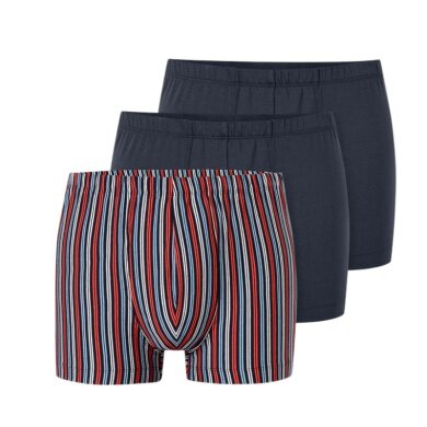 Schiesser Unterwäsche Boxershorts 95/5 Organic Cotton mehrfarbig dunkelblau/gestreift 920 Herren - 3 Stück