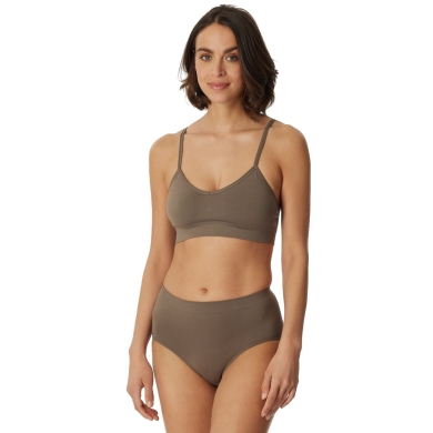 Schiesser Bustier Seamless Matt V-Ausschnitt (nahtlos, leicht) Unterwäsche taupebraun Damen