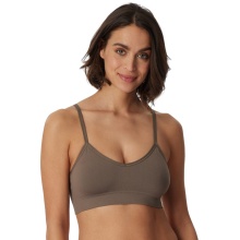 Schiesser Bustier Seamless Matt V-Ausschnitt (nahtlos, leicht) Unterwäsche taupebraun Damen