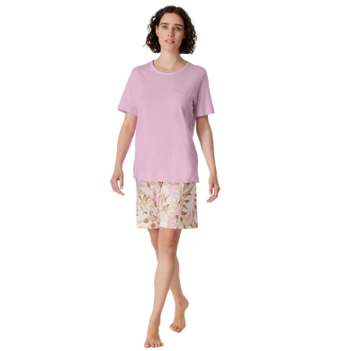 Schiesser Unterwäsche Schlafanzug Comfort Nightwear kurz - pink Damen