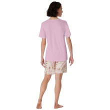 Schiesser Unterwäsche Schlafanzug Comfort Nightwear kurz - pink Damen