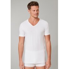 Schiesser T-Shirt V-Ausschnitt 95/5 Kurzarm (95% Baumwolle) Unterwäsche weiss Herren - 2er Pack