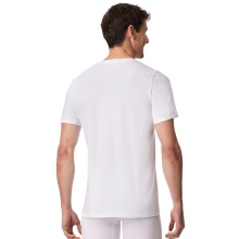 Schiesser T-Shirt V-Ausschnitt Premium Cotton Kurzarm (95% Bio-Baumwolle) Unterwäsche weiss Herren