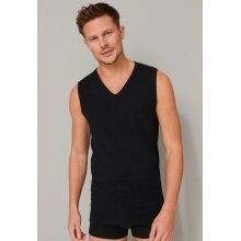 Schiesser Tank-Top 95/5 V-Ausschnitt (95% Baumwolle) Unterwäsche schwarz Herren - 2er Pack