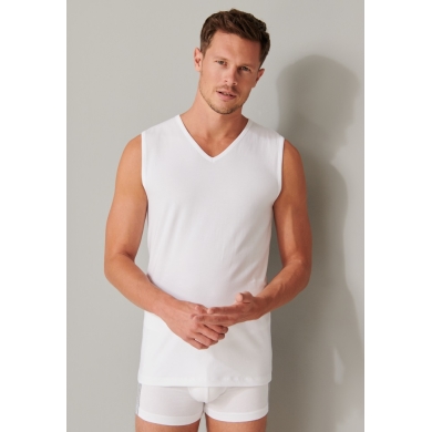 Schiesser Tank-Top 95/5 V-Ausschnitt (95% Baumwolle) Unterwäsche weiss Herren - 2er Pack