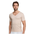 Schiesser Tshirt Seamless V-Ausschnitt Laser Cut Kurzarm (Interlock, nahtlos) Unterwäsche beige Herren