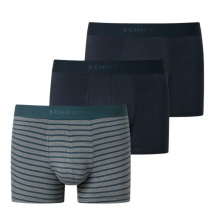 Schiesser Unterwäsche Boxershorts 95/5 Webgummibund 910 dunkelblau/blau gestreift Herren - 3 Stück