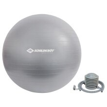 Schildkröt Fitness Gymnastikball 65cm (phthalatfrei, mit Ballpumpe) silbergrau