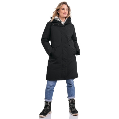 Schöffel Winter-Daunenmantel Down Parka Canterbury (4-Wege-Stretch, sehr warm, wasserdicht) schwarz Damen