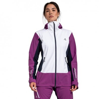 Schöffel Softshelljacke Miara (winddicht, wasserabweisend) weiss/violett Damen