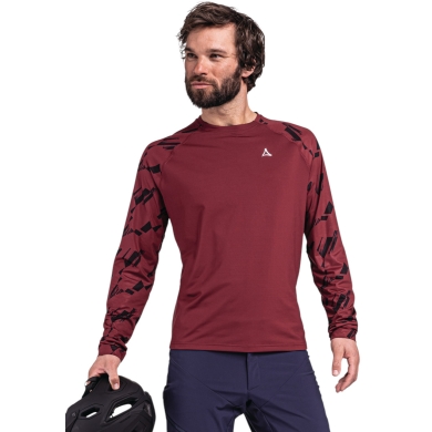 Schöffel Fahrrad-Langarmshirt Longsleeve Lakata Trail M (4-Wege-Stretch, schnelltrocknend) rot Herren