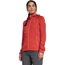 Schöffel Fleecejacke Forillon Hoody (Kapuze, schnelltrocknend) rot Damen