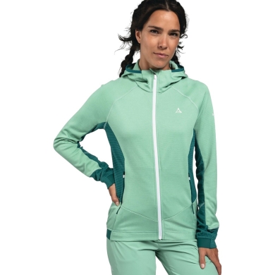 Schöffel Fleecejacke Forillon Hoody (Kapuze, schnelltrocknend) mintgrün Damen