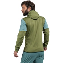 Schöffel Fleecejacke Hydalen Hoody (atmungsaktiv, schnell trocknend, 2-Wege-Stretch) olivegrün/blau Herren