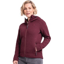 Schöffel Fleecejacke Lakefield Hoody (atmungsaktiv, schnell trocknend, warm) weinrot Damen