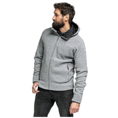 Schöffel Fleecejacke Lakefield Hoody mit Kapuze (atmungsaktiv, warm) grau Herren