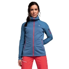 Schöffel Fleecejacke Rotbach Hoody (Kapuze, 2-Wege-Stretch, schnelltrocknend, atmungsaktiv) blau Damen