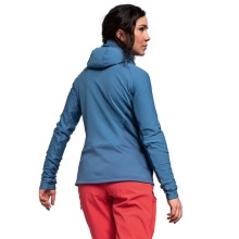 Schöffel Fleecejacke Rotbach Hoody (Kapuze, 2-Wege-Stretch, schnelltrocknend, atmungsaktiv) blau Damen