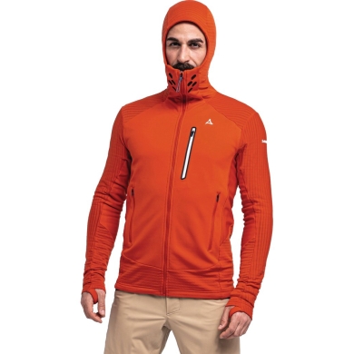 Schöffel Fleecejacke Rotbach Hoody (Kapuze, robust, elastisch) orange Herren