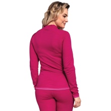 Schöffel Funktionsunterwäsche Langarmshirt Merino Turtle Neck (schnelltrocknend) pink Damen