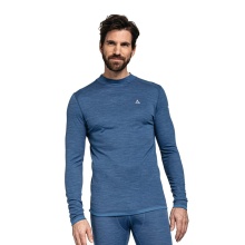 Schöffel Funktionsunterwäsche Langarmshirt Merino Turtle Neck (schnelltrocknend) blau Herren