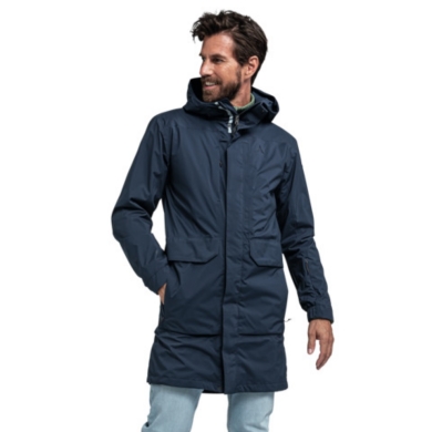 Schöffel Regenmantel Parka Sardegna (2-Lagen, wasserdicht, winddicht) navyblau Herren