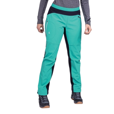 Schöffel Softshell-Wanderhose Rinnen Pant (hohe Atmungsaktivität, elastischer Bund) lang grün Damen