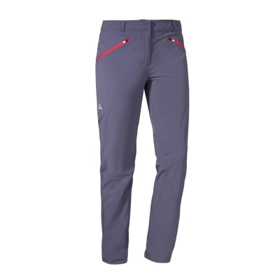 Schöffel Wanderhose Hestad Pant (4-Wege Stretch, wasserabweisend) lang dunkelgrau/rot Damen