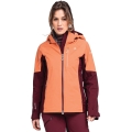 Schöffel Trekking-Wanderjacke Gaschurn (2-Lagen, wasserdicht und atmungsaktiv) orange/weinrot Damen