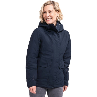 Schöffel Winterjacke Insulated Antwerpen (Kapuze, wasserdicht, atmungsaktiv) dunkelblau Damen